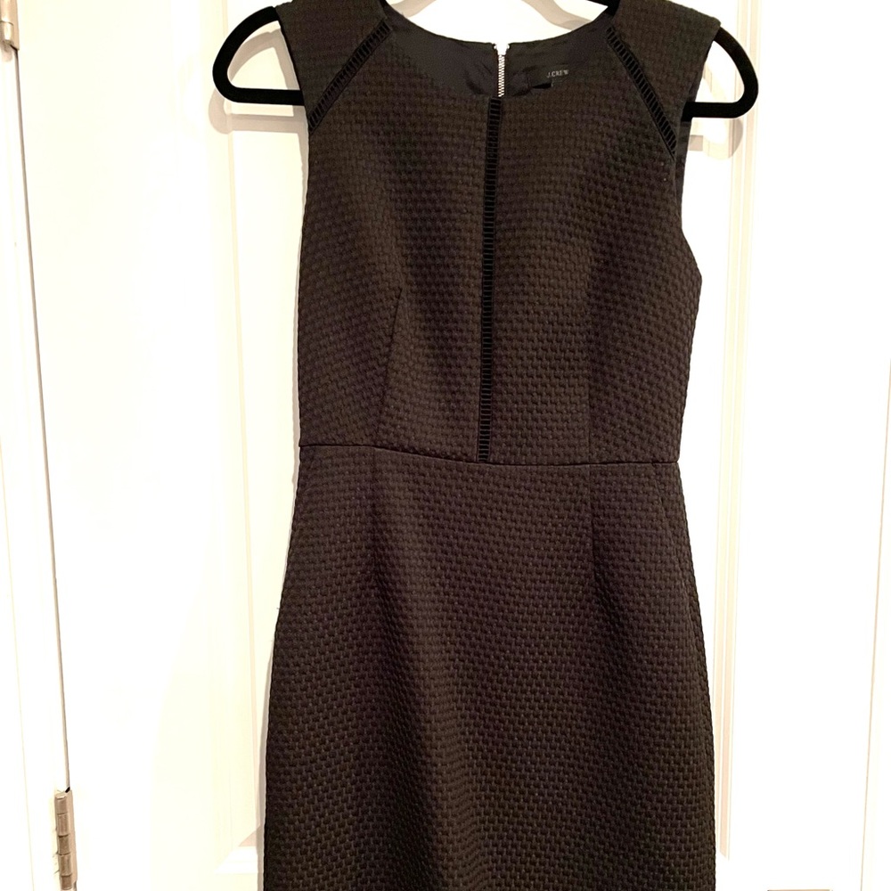 JCREW Black Textured Portfolio Sheath Dress , Lined, Size 2